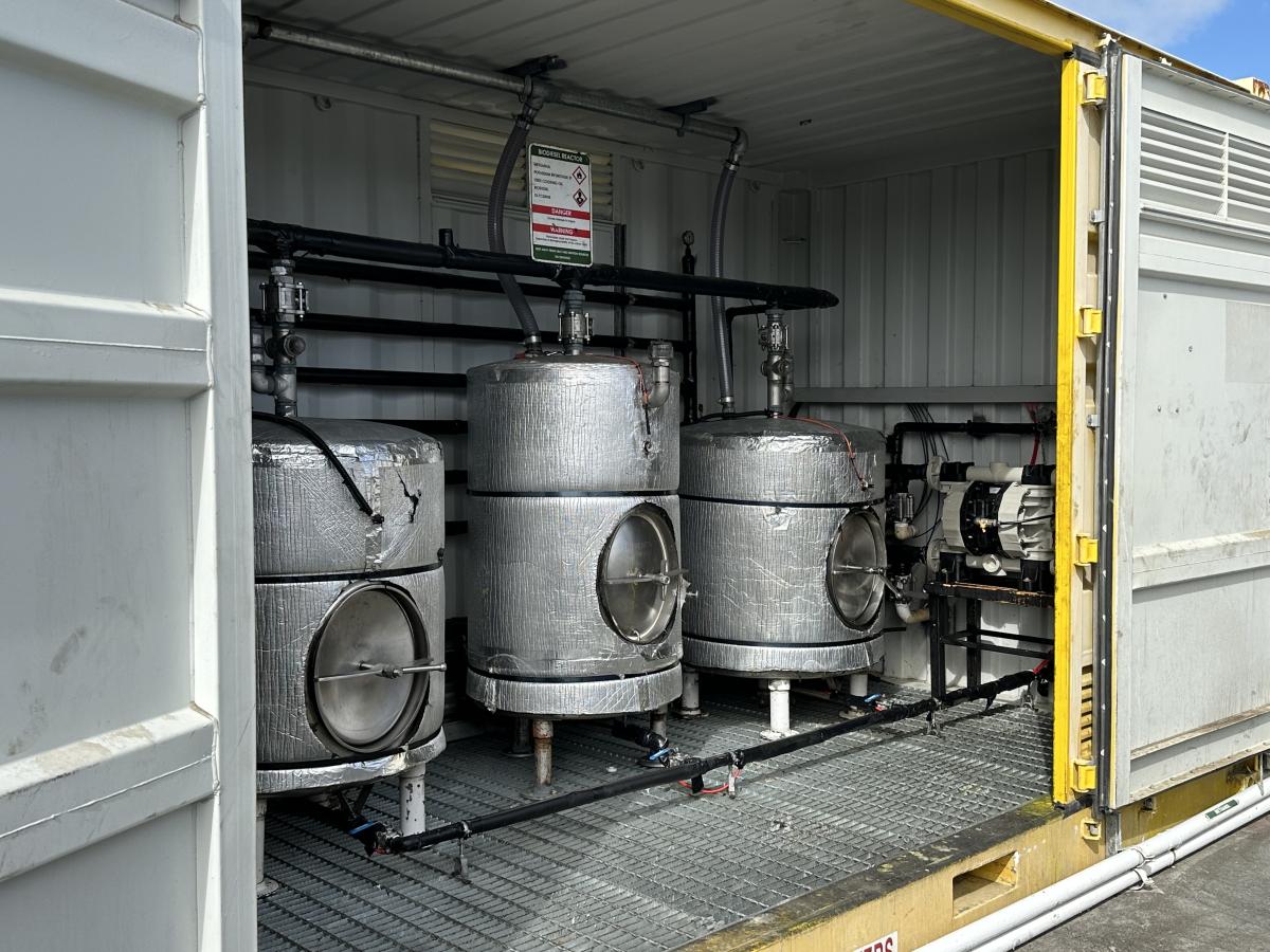 NZ Biofuels reactor and static mixing room